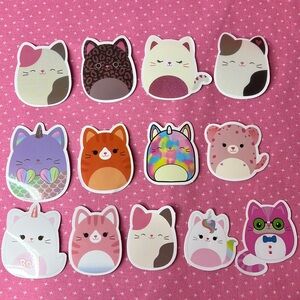 Squishmallow Stickers Cats bundle 13 stickers